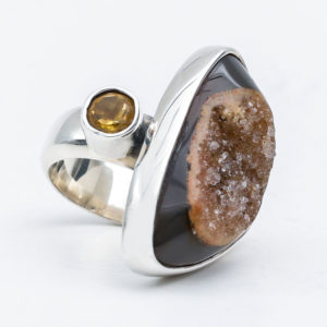 Semi Precious Stone Ring in Sterling Silver