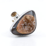 Semi Precious Stone Ring in Sterling Silver Agot