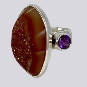 Semi Precious Stone Ring in Sterling Silver