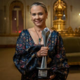 Gaby Dorries (national dance award) wearing Agot necklace