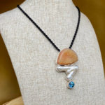 Semi Precious Stone Pendant in Sterling Silver 925