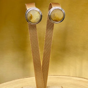 Semi Precious Stone – Post Earrings in Sterling Silver 925